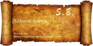 Sikora Barna névjegykártya